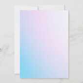 Cute Teddy Bear Balloon Theme 招待状 (裏面)