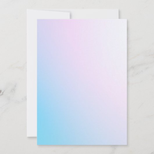 Cute Teddy Bear Balloon Theme 招待状 (裏面)