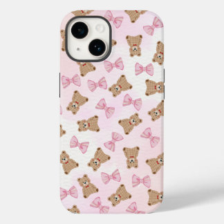 Cute Teddy bear & Bow iPhone 14 Case 🧸 Case-Mate iPhone 14ケース