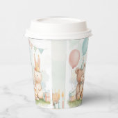 Cute Teddy Bear & Bunny Birthday Paper Cup 紙コップ (左)