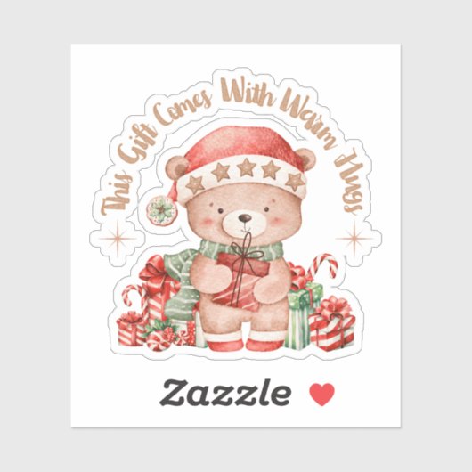 Cute Teddy Bear Christmas Sticker シール (シート)