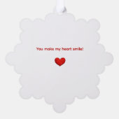 Cute Teddy Bear Couple in Love  オーナメントカード (裏面)