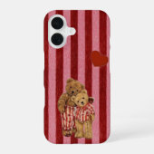 Cute Teddy Bear Couple iPhone Case  iPhone 16ケース (裏面)