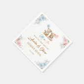 Cute Teddy Bear Gender Reveal Party Napkins スタンダードカクテルナプキン (角)
