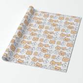 Cute Teddy Bear Gift Wrap for Kids & Baby Showers ラッピングペーパー (アンロールド)
