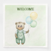 cute teddy bear green background (正面)