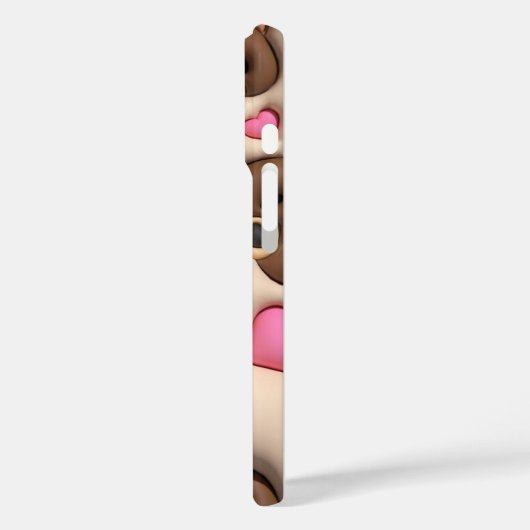 Cute Teddy Bear Heart iPhone Sticker Case-Mate iPhoneケース (裏面 / 左)