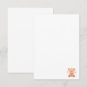 Cute Teddy Bear Holding Heart – Valentine Love Ill サンキューカード (正面/裏面)