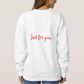 Cute teddy bear holding pink heart T-Shirt スウェットシャツ (裏面)