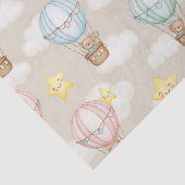 Cute Teddy Bear Hot Air Balloon Neutral Pattern 1 薄葉紙 (詳細)
