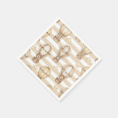 Cute Teddy Bear Hot Air Balloon Neutral Pattern 2 スタンダードカクテルナプキン (角)