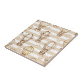 Cute Teddy Bear Hot Air Balloon Neutral Pattern 2 タイル (側面)