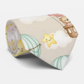 Cute Teddy Bear Hot Air Balloon Neutral Pattern 2 ネクタイ (ロール)