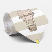Cute Teddy Bear Hot Air Balloon Neutral Pattern 3 ネクタイ (ロール)