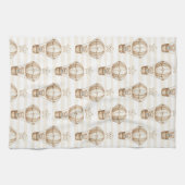 Cute Teddy Bear Hot Air Balloon Neutral Pattern 4 キッチンタオル (横)