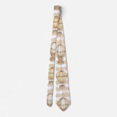 Cute Teddy Bear Hot Air Balloon Neutral Pattern 5 ネクタイ (裏面)