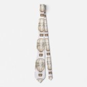 Cute Teddy Bear Hot Air Balloon Neutral Pattern 6 ネクタイ (正面)