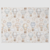 Cute Teddy Bear Hot Air Balloon Neutral Pattern 7 薄葉紙 (正面)