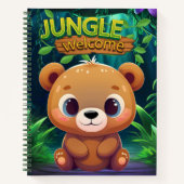 Cute Teddy Bear Jungle Welcome Animal Wildlife 🐻 ノートブック (正面)