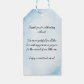 Cute Teddy Bear Little Pilot Baby Shower Favor  ギフトタグ (裏面)