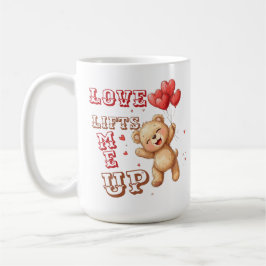 Cute Teddy Bear Love Lifts Mug コーヒーマグカップ