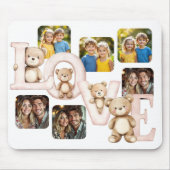 Cute Teddy Bear "LOVE" Photo Display マウスパッド (正面)