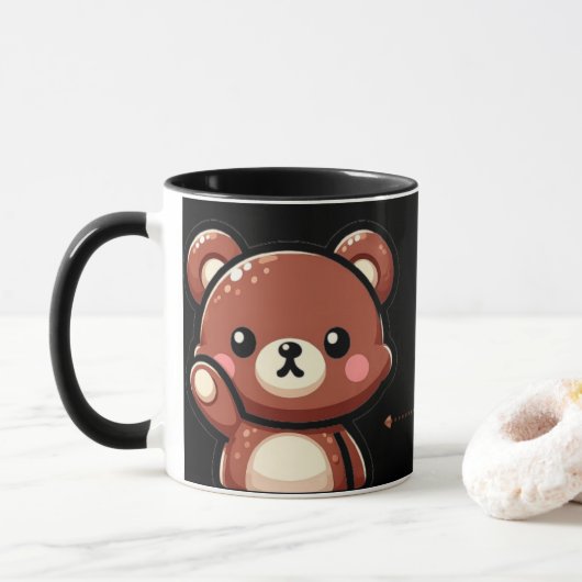 Cute Teddy Bear Mug with Heart | You’re My Favorit マグカップ (ドーナツ)