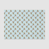 Cute Teddy Bear on a Cloud Blue Bow Tie 薄葉紙 (正面)