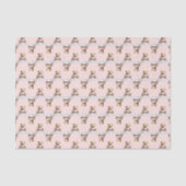 Cute Teddy Bear on a Cloud Pink PJs 薄葉紙 (正面)