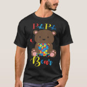 Cute Teddy Bear  PaPa Bear Autism Father Puzzle Ba Tシャツ (正面)