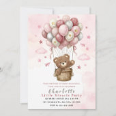 Cute Teddy Bear Party 招待状 (正面)