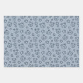 Cute Teddy Bear Paws Modern Boho Boy Baby Kids ラッピングペーパーシート (正面3)