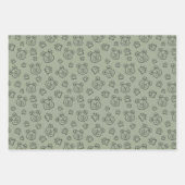 Cute Teddy Bear Paws Modern Boho Boy Baby Kids ラッピングペーパーシート (正面2)