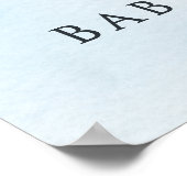 Cute Teddy Bear Pilot Baby Shower Welcome ポスター (角)