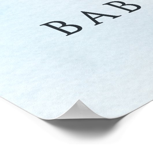 Cute Teddy Bear Pilot Baby Shower Welcome ポスター (角)