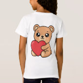 Cute Teddy Bear Portrait T-Shirt | Aesthetic Overs Tシャツ (裏面)