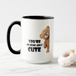 Cute Teddy Bear Quote You're Un-bear-ably Cute マグカップ