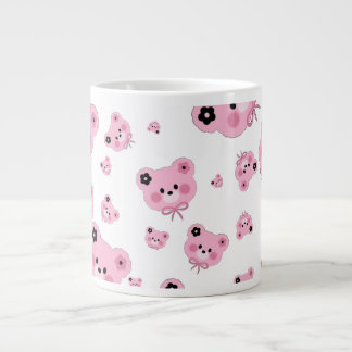 Cute Teddy Bear Specialty Mug – Pink & Black  ジャンボコーヒーマグカップ