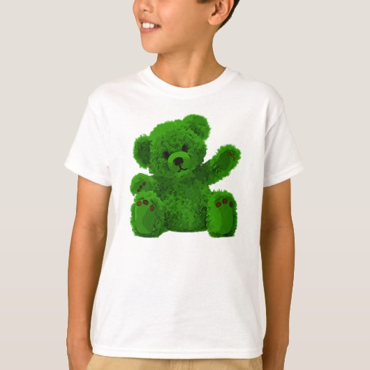 Cute Teddy Bear, Teddybär, green, grün Tシャツ (正面)