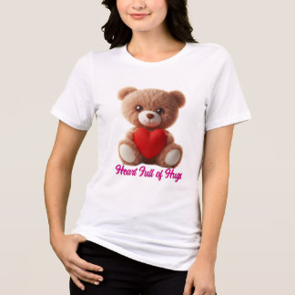 Cute Teddy Bear Valentine トライブレンドＴシャツ