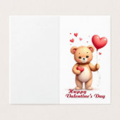 Cute Teddy Bear with Heart – Happy Valentine’s Day (外部フラット)