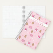 Cute Teddy Bears and Hearts Notebook ノートブック (内側)