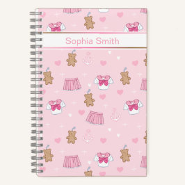 Cute Teddy Bears and Hearts Notebook ノートブック