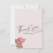 Cute teddybear thank you card サンキューカード (正面)