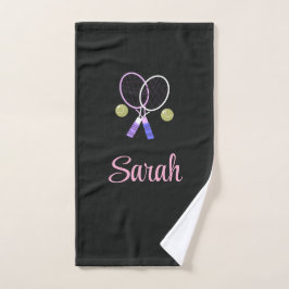 Cute Tennis Hand Towel Sports Player Birthday Gift ハンドタオル