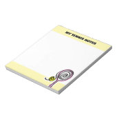 Cute tennis notepad with quirky racket drawing ノートパッド (回転)