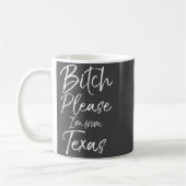 Cute Texan Gift Funny Quote Please I'm From Texas コーヒーマグカップ (左)
