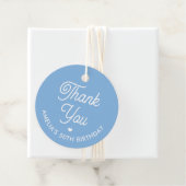 Cute Thank You Birthday Name Any Age Blue Modern フェイバータグ (インサイチュ)