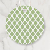 Cute Thank You Birthday Name Any Age Green Modern フェイバータグ (裏面)