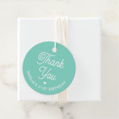 Cute Thank You Birthday Name Any Age Mint Modern フェイバータグ (インサイチュ)